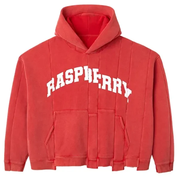 The Gv Gallery Raspberry Hills Red Spliced Hoodie